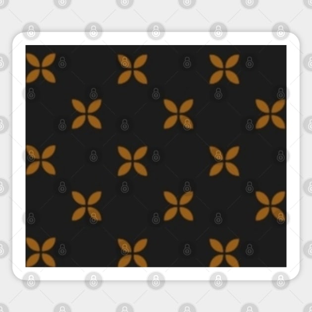 Seamless black and gold floral pattern Sticker by RubyCollection